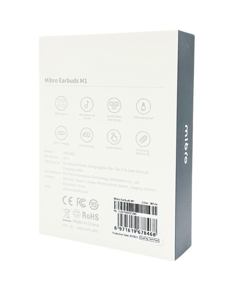 Наушники беспроводные Xiaomi  Mibro Earbuds M1(XPEJ005)  Белый