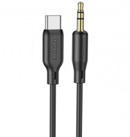 Кабель-переходник Borofone BL18 Type-C (папа) на AUX 3.5мм (папа) 1м черный