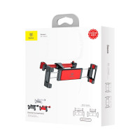 Держатель в автомобиль на стойку подголовника Baseus Backseat (SUHZ-91) красно-чёрный