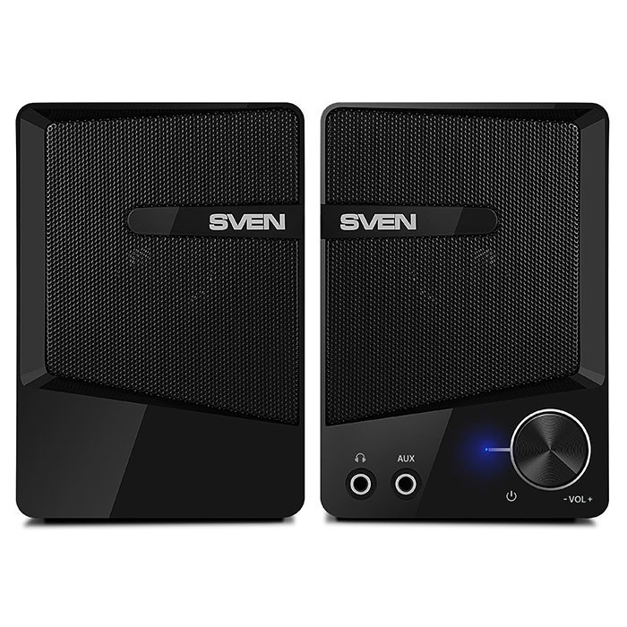 Акустическая система 2.0 Sven 248, мощность 6Вт, USB, чёрная