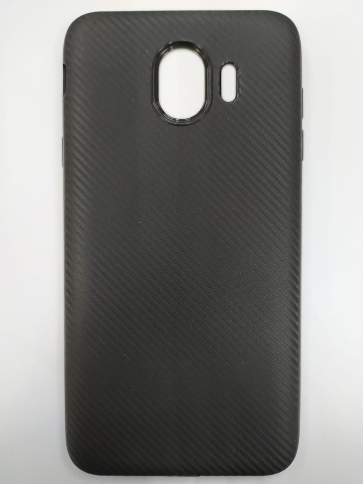Накладка для Samsung Galaxy J4 (2018) силикон карбон чёрный