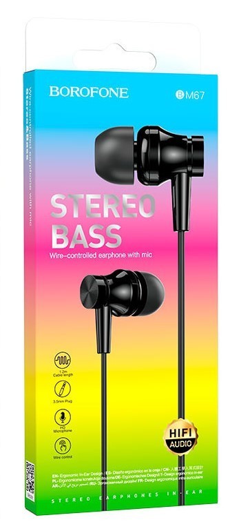 Наушники с микрофоном Borofone BM67 Talent 1.2м черные