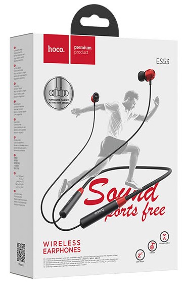 Беспроводные наушники для спорта Hoco ES53 красные