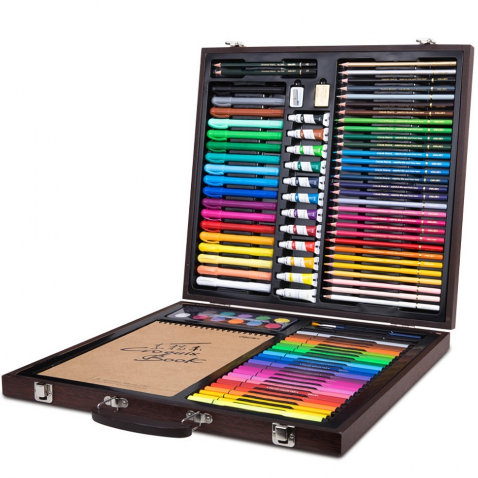 Набор для рисования Xiaomi DELI Painting Set Wooden Box