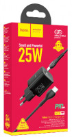 Сетевое зар. устр. Hoco N19 с шнуром Type-C на Type-C 1C 25W черное