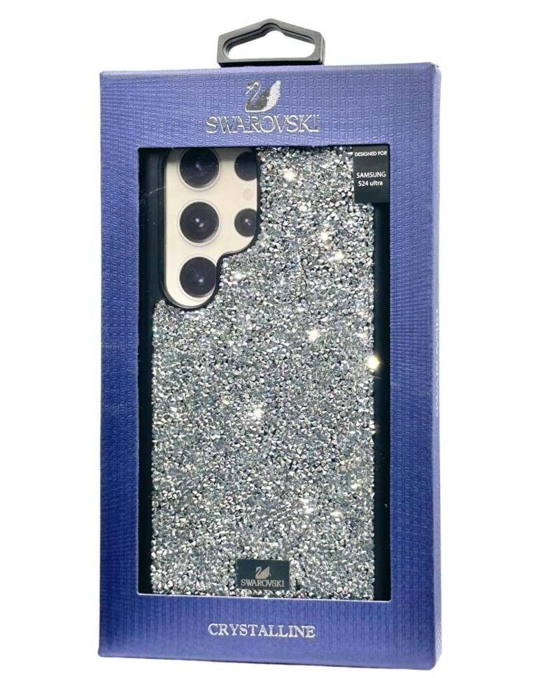 Накладка для Samsung Galaxy S24 Ultra Swarovski серебристый