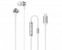 Наушники с микрофоном Remax RM-610Di Lightning серебристые