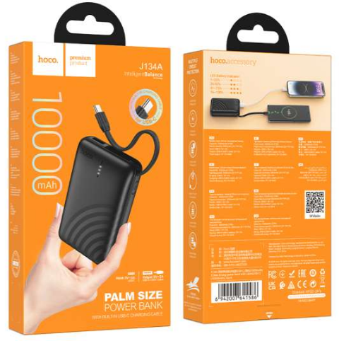 Powerbank Hoco J134A 10000mAh 1USB/1C черный