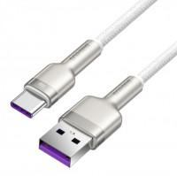 Usb Кабель-зарядка TYPE-C Baseus Cafule Series Metal Data Cable 66W 1м (CAKF000102) белый