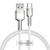 Usb Кабель-зарядка TYPE-C Baseus Cafule Series Metal Data Cable 66W 1м (CAKF000102) белый
