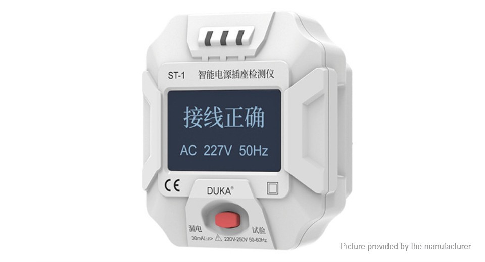 Тестер розеток Xiaomi DUKA Socket Tester ST-1 белый