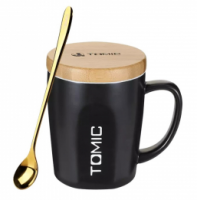 Керамическая кружка с бамбуковой крышкой Xiaomi Tomic Ceramic Cup (TC1316U) черная