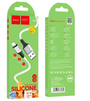 Usb Кабель-зарядка Lightning Hoco X86 2.4A 1м черный