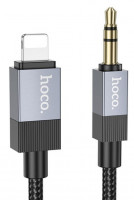 Кабель-переходник Hoco UPA32A Lightning (папа) на AUX 3.5мм (папа) 1м черный