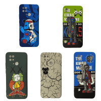 Накладка для Xiaomi Redmi 10C силикон цветной с рисунками