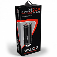 Автомобильное заряд. устр. Walker 1USB 2.4A WCR-23 QC3.0 серебристое