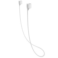 Силиконовый шнурок-держатель для AirPods Baseus Strap (ACGS-A0G) серебристый