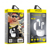 Беспроводные наушники TWS Awei T28 TWS IPX4 V5.0 сенсорные белый