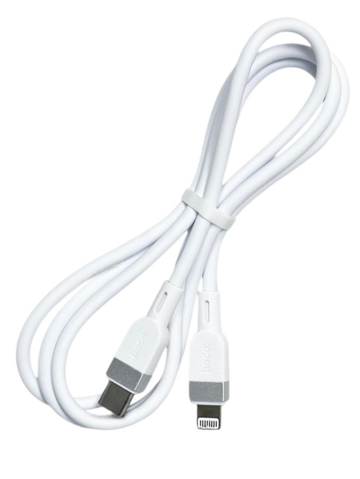 Usb Кабель-зарядка Type-C на Lightning Hoco X109 2.4A 1м силиконовый белый