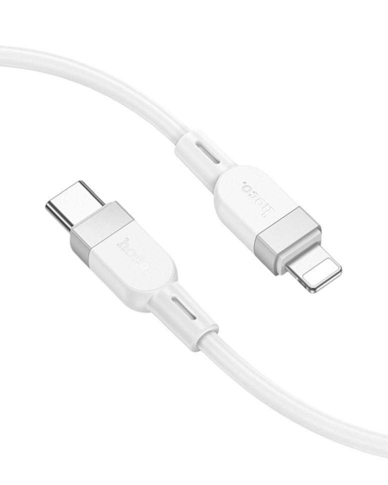 Usb Кабель-зарядка Type-C на Lightning Hoco X109 2.4A 1м силиконовый белый