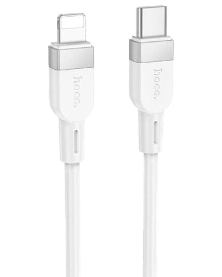 Usb Кабель-зарядка Type-C на Lightning Hoco X109 2.4A 1м силиконовый белый