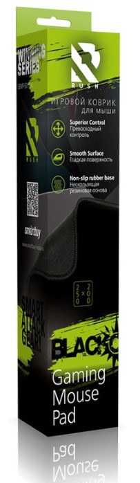 Игровой коврик Smartbuy RUSH Blackout черный S-size (SBMP-S01G-K)