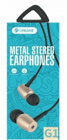 Наушники с микрофоном Celebrat G1 1.2м золотые