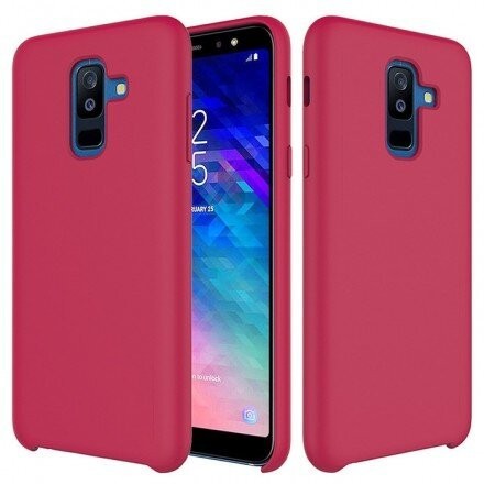 Накладка для Samsung Galaxy A6 (2018) Silicone cover малиновая