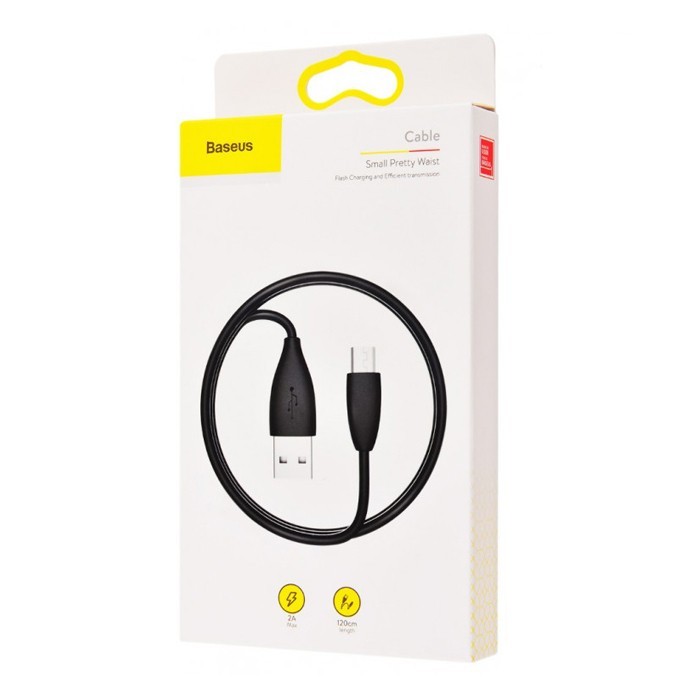 Usb Кабель-зарядка Micro Baseus Small Pretty Waist 1м (CAMMY-01) черный