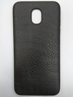 Накладка для Samsung Galaxy J3 (2018) силиконовая под кожу чёрный