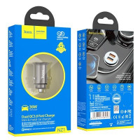 Автомобильное заряд. устр. Hoco NZ1 2USB 3А 36W серое