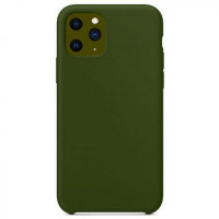 Накладка для i-Phone 13 Pro Max Silicone icase под оригинал, камера закрыта №48 болотная