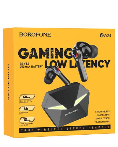 Беспроводные наушники TWS Borofone BW24 BT5.3/35mAh (250mAh)/4ч черные