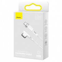 Кабель-переходник Baseus Zink Magnetic MacBook Type-C на L-shaped Port 60W 2м CATXC-W02  угл белый