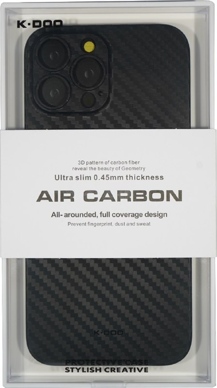 Накладка для i-Phone 13 Pro Max 6.7" K-Doo Air Carbon пластик черная