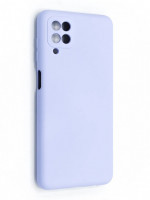 Накладка для Samsung Galaxy A12 Silicone cover без логотипа сиреневая