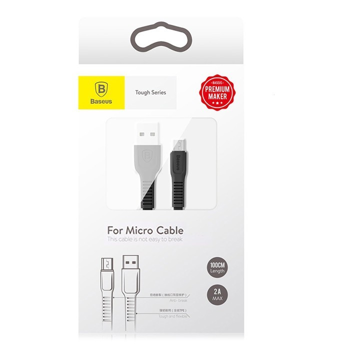 Usb Кабель-зарядка Micro Baseus Tough 2A 1м (CAMZY-B01) черный