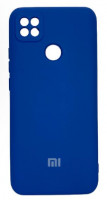 Накладка для Xiaomi Redmi 9C Silicone cover без логотипа темно-синяя