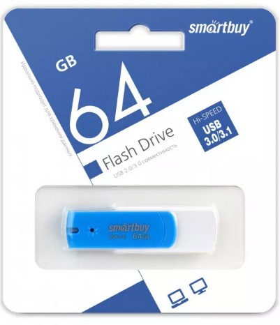 3.0 USB флеш накопитель Smartbuy 64GB Diamond Blue (SB64GBDB-3)