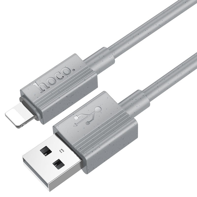 Usb Кабель-зарядка Lightning Hoco X107 1м 2.4A серый