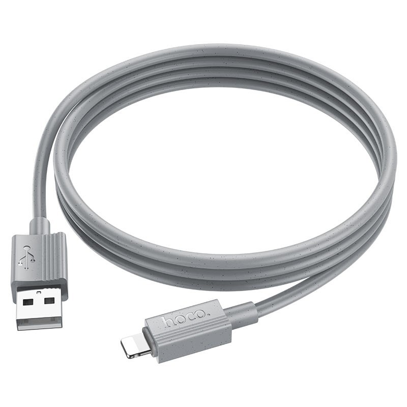 Usb Кабель-зарядка Lightning Hoco X107 1м 2.4A серый