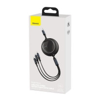 Кабель-зарядка Type-C Baseus Bright 3в1 Micro/Lightning/Type-C 100W 1.2м (CAMLC-AMJ01) черный