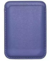 Кожаный чехол-бумажник для карт и визиток MagSafe Leather Wallet для Apple i-Phone фиолетовый