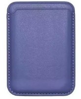 Кожаный чехол-бумажник для карт и визиток MagSafe Leather Wallet для Apple i-Phone фиолетовый