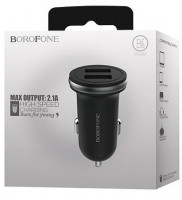 Автомобильное заряд. устр. Borofone BZ5 2USB 2.1A черное