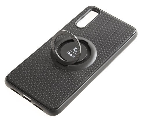 Чехол-накладка для Huawei Honor P20 силикон iface с держателем чёрный