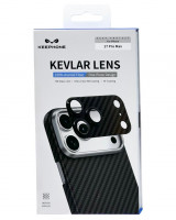 Защитное стекло i-Phone 17 Pro Max на линзы камеры Keephone Kevlar Lens черное