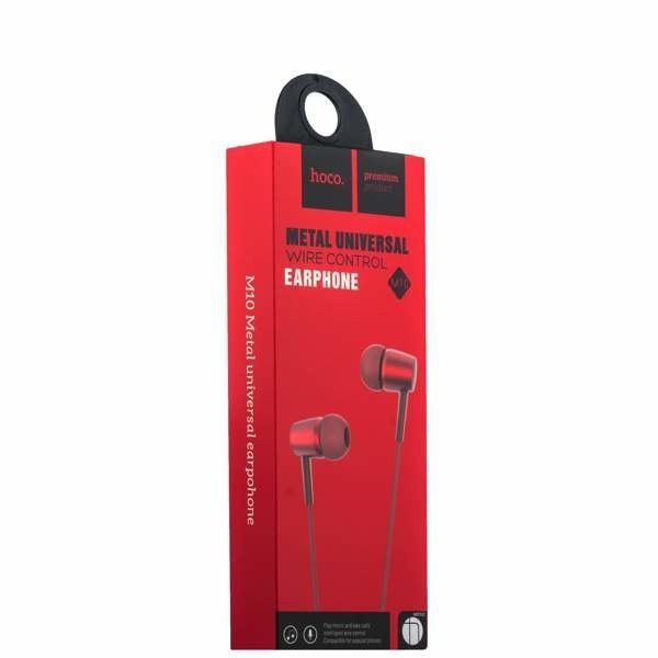 Стереонаушники Hoco M10 с микрофоном красные