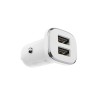 Автомобильное заряд. устр. Borofone BZ12 с шнуром Lightning 2USB 2.4A белое