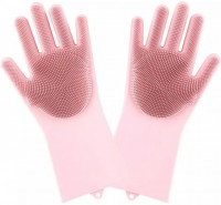 Перчатки для уборки Xiaomi Silicone Cleaning Glove розовые